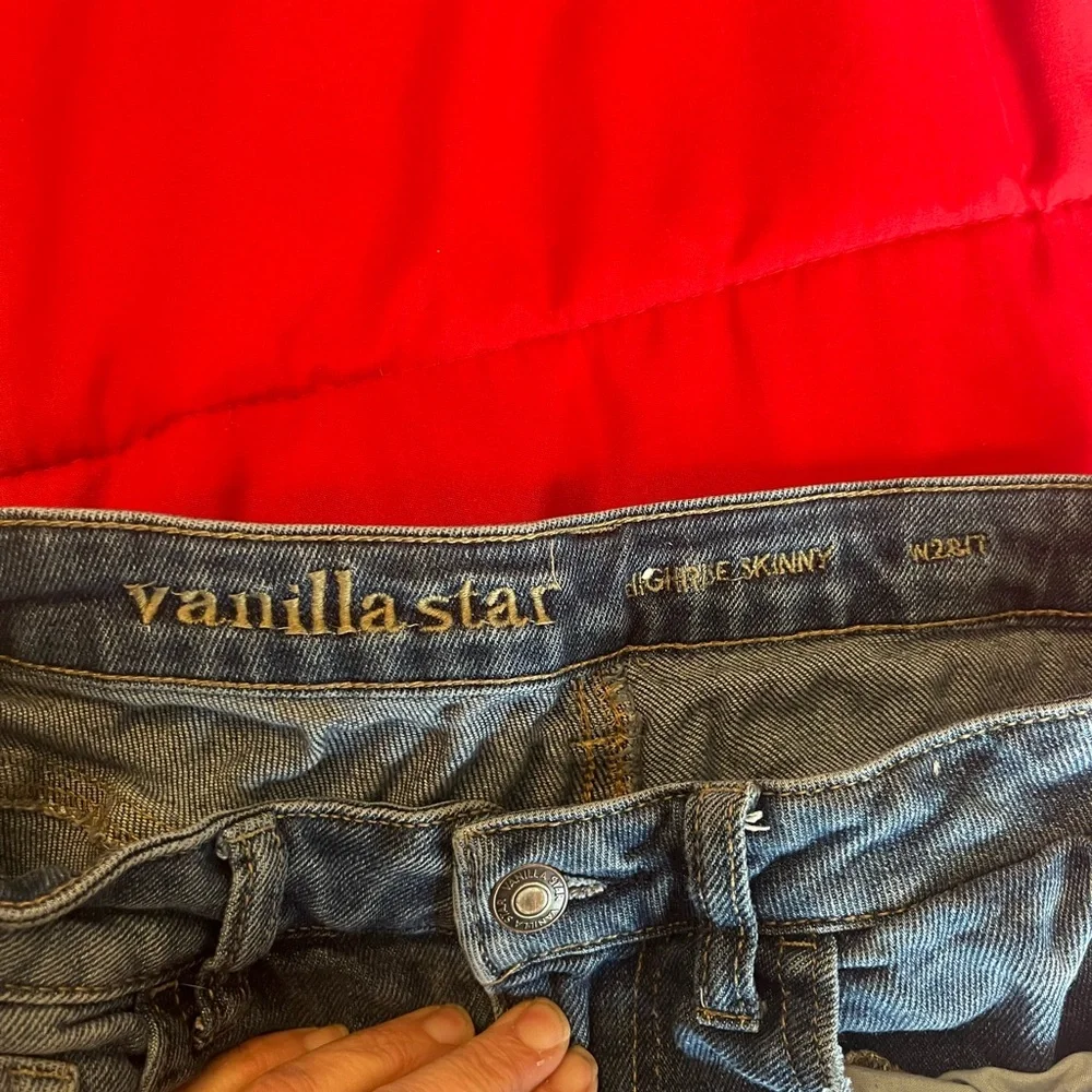 Vanilla Star Blue Distressed‎ Straight Leg Jeans